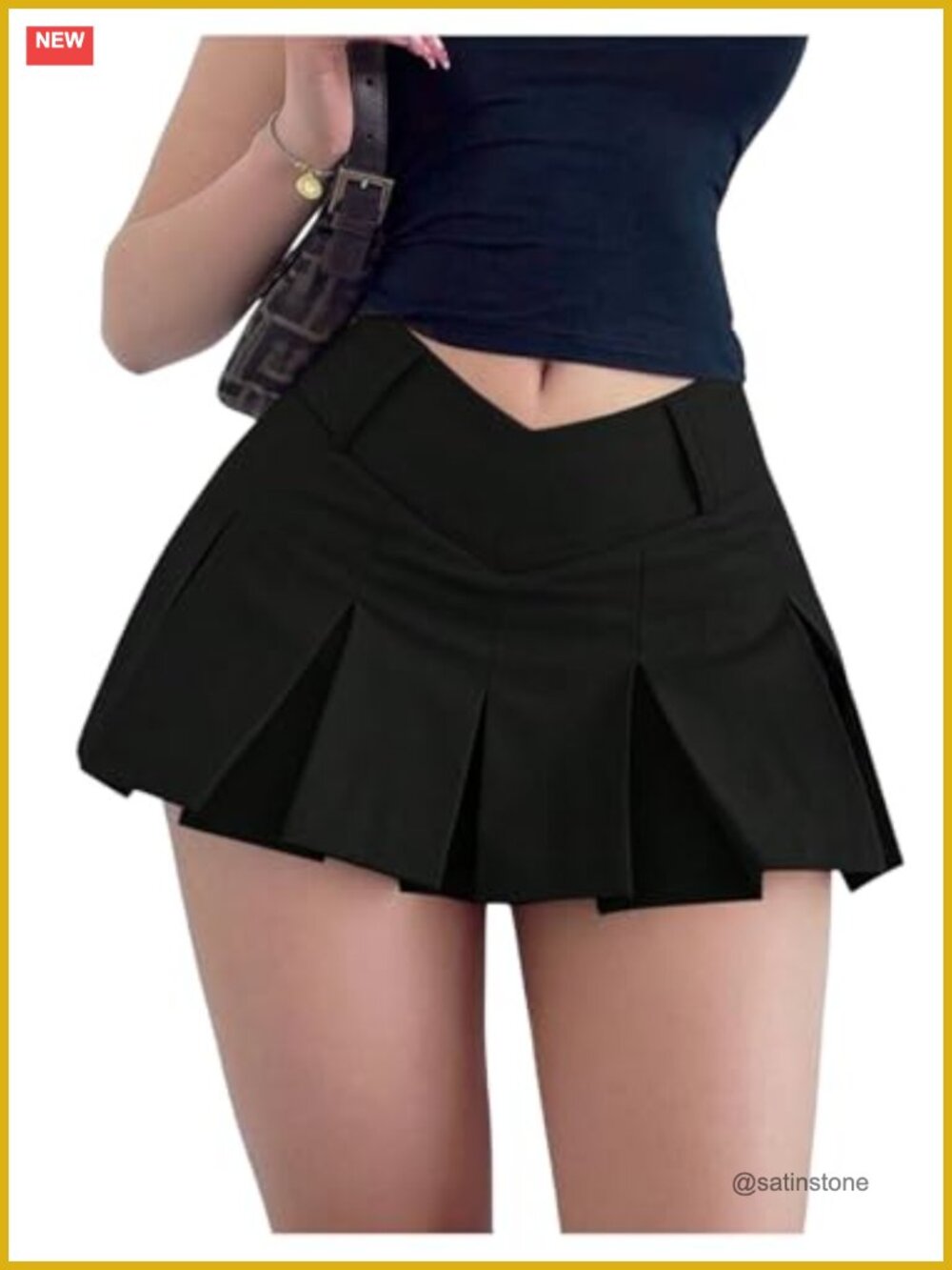 Plus Size Low Rise Pleated Mini Skirt A-Line Y2K Club Streetwear